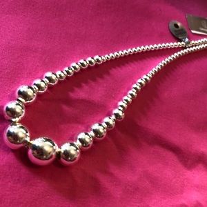 Beautiful Italian 925 silver ball necklace